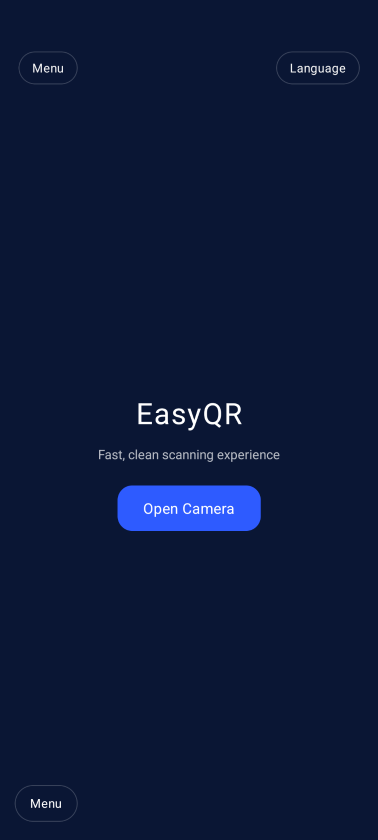 EasyQR screen 1